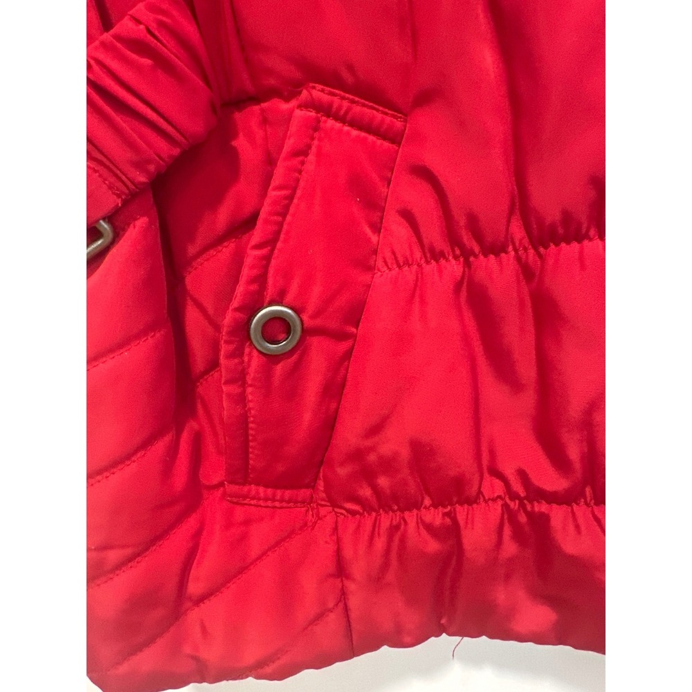 Tribal Poppy Red Quilted Puffer Vest Snap Front Side Buckles XL casual preppy - Picture 8 of 8